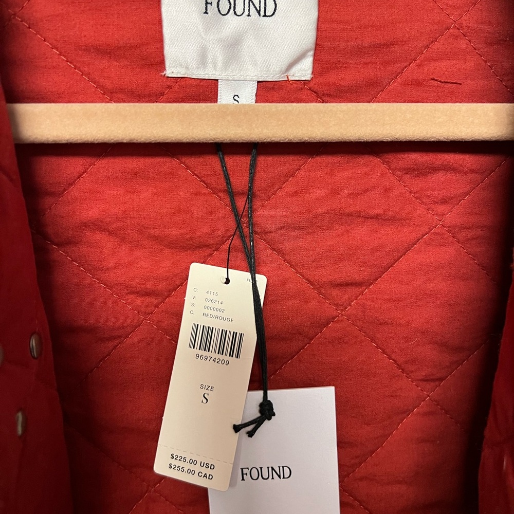 RED FOUND ANTHROPOLOGIE FARMSTEAD QUILT PATCH JACKET SMALL NWT PRICE FIRM - Picture 9 of 9